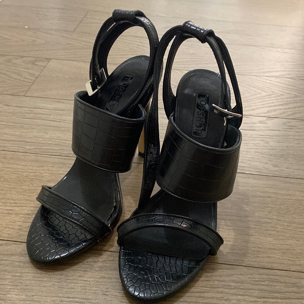 Topshop black heels worn once